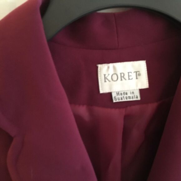 NWT. Koret Brand Women’s Size 8 Wine Colored Jacket - Picture 3 of 12